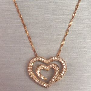 Zales 1/4 CTW diamond heart pendant